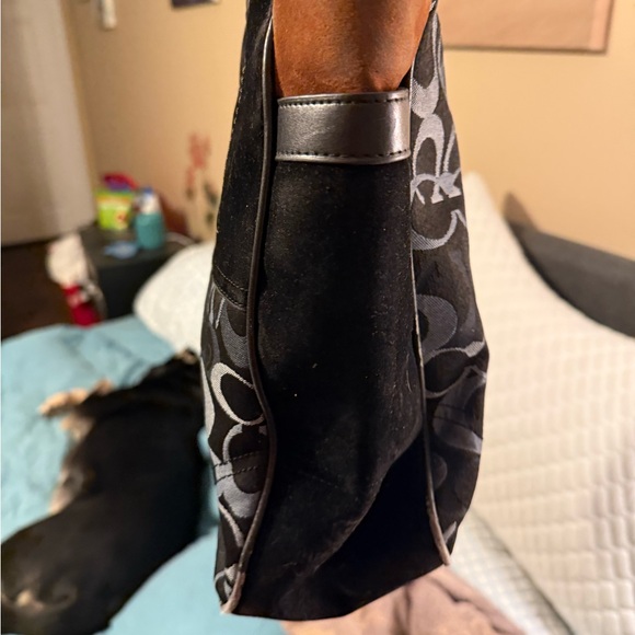 Coach Black and Brown Signature Patchwork Tote - Picture 4 of 13